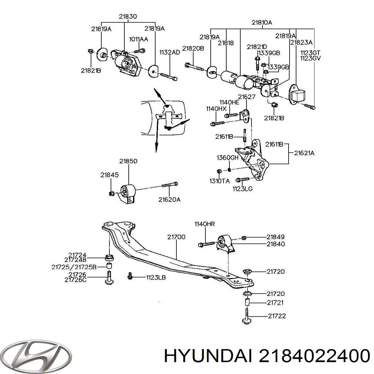 2184022400 Hyundai/Kia Soportes de motor delantero