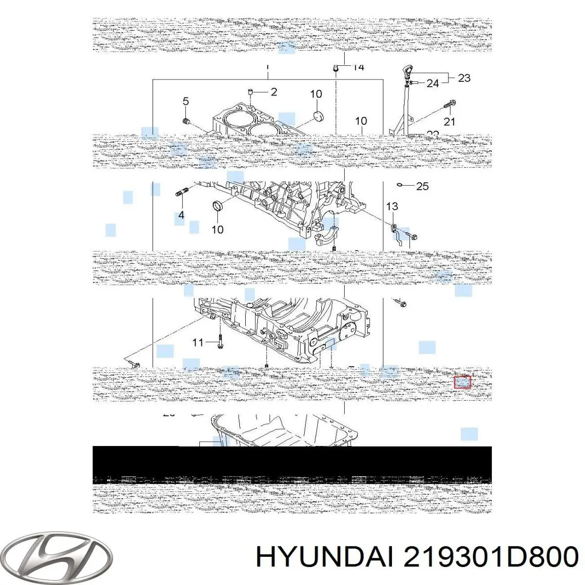 Soporte de motor trasero 219301D800 Hyundai/Kia