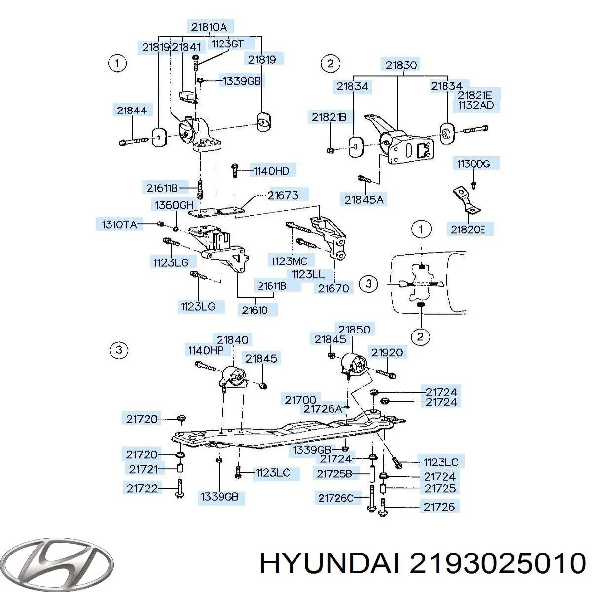 Soportes de motor trasero Hyundai/Kia 2193025010 precio, desde 19,63 EUR