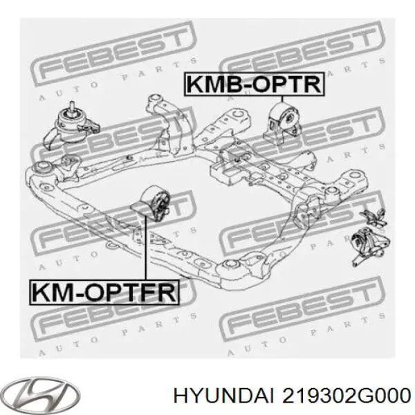 219302G000 Hyundai/Kia soporte de motor trasero