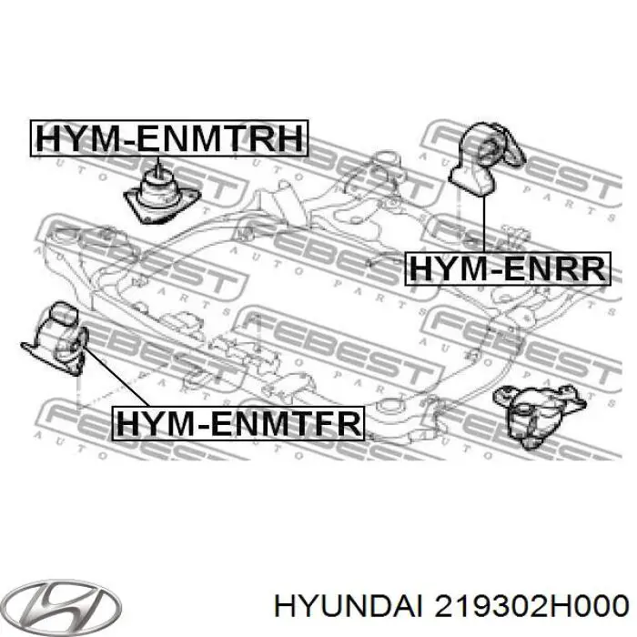 219302H000 Hyundai/Kia soporte de motor trasero