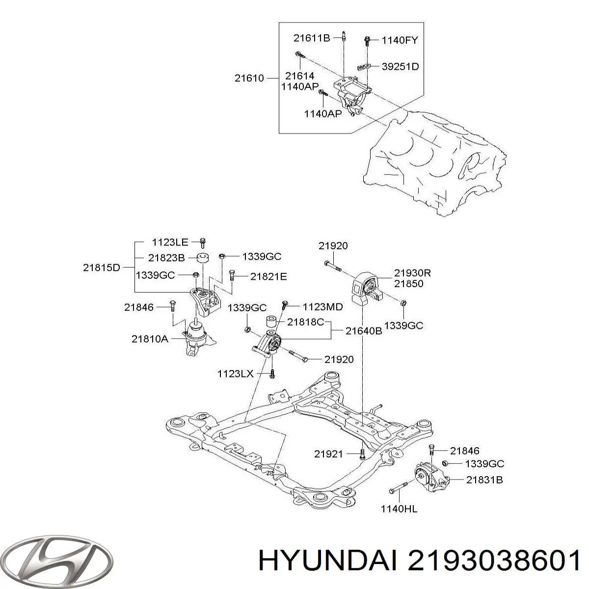 Soportes de motor trasero Hyundai Sonata IV sedán (EU4) (2001 - 2005) precio, desde 51,40 EUR