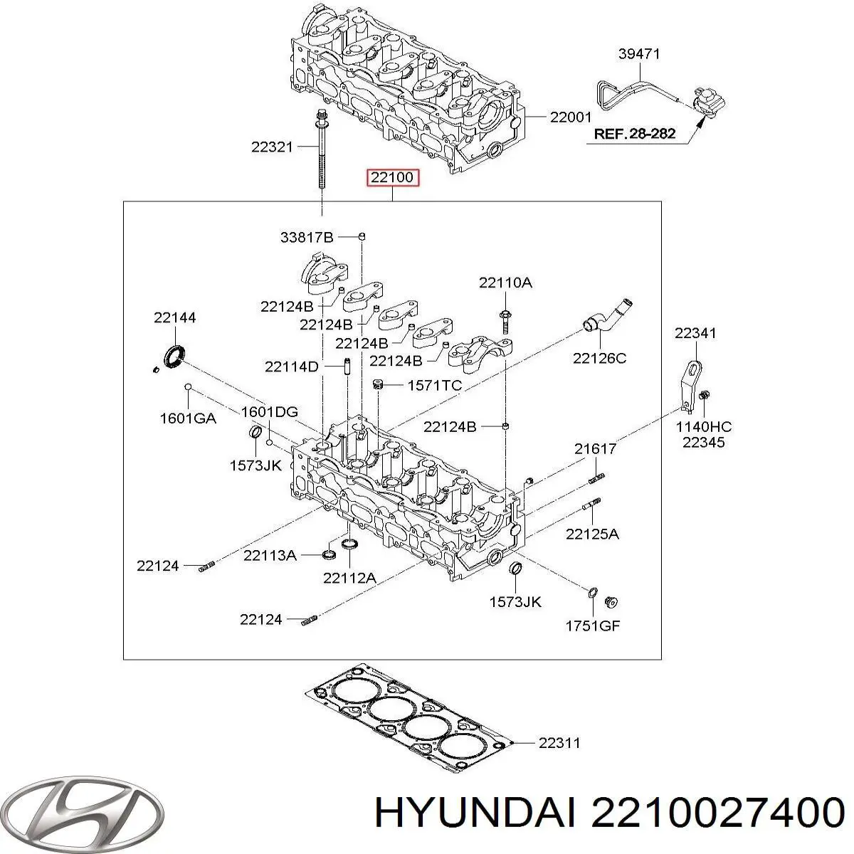 2210027400 Hyundai/Kia culata