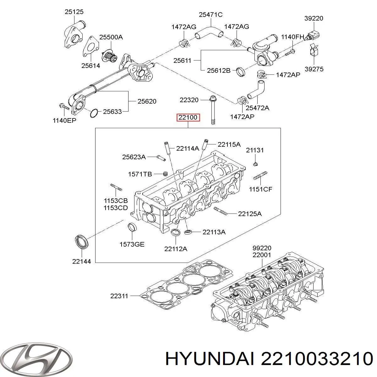 Cabeza de cilindro Hyundai Sonata III sedán (1993 - 1998) precio, desde 347,12 EUR