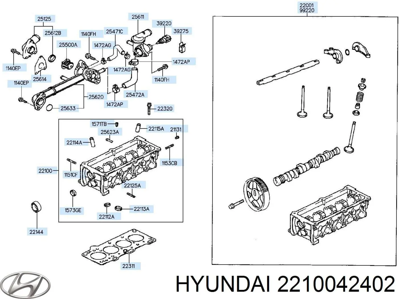 2210042402 Hyundai/Kia culata