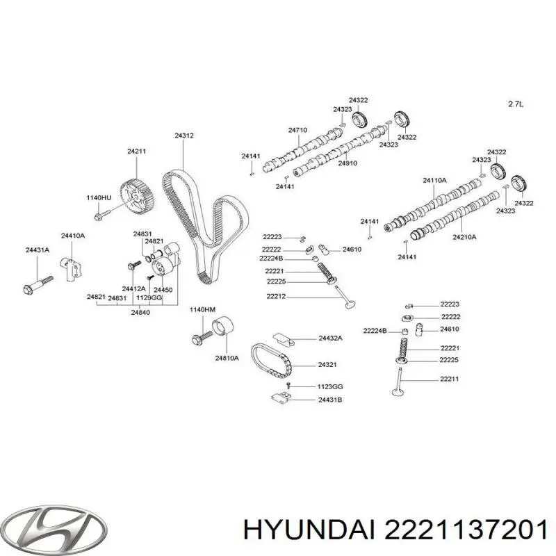 Válvula de entrada para Hyundai Sonata (EU4)