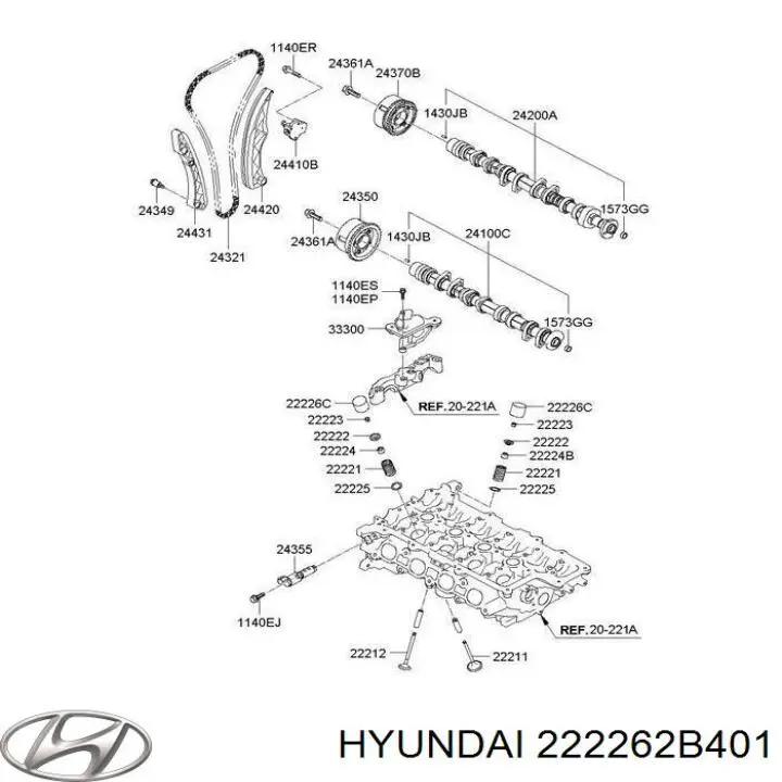 Taqués hidráulicos Hyundai/Kia 222262B201 precio, desde 10,09 EUR