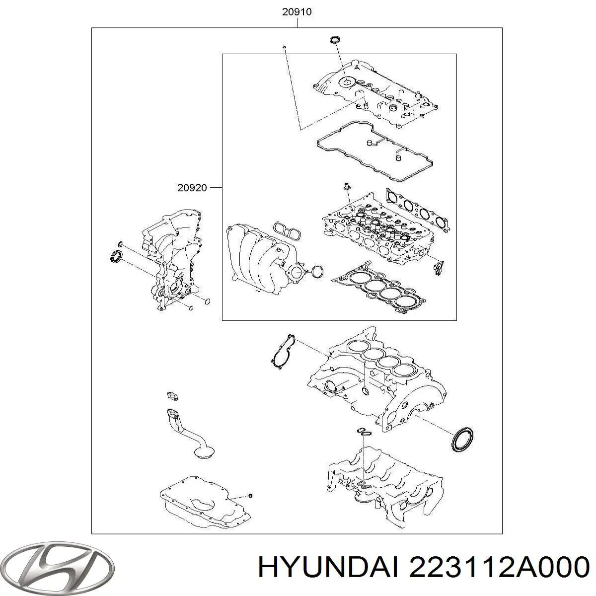 223112A000 Hyundai/Kia junta de culata