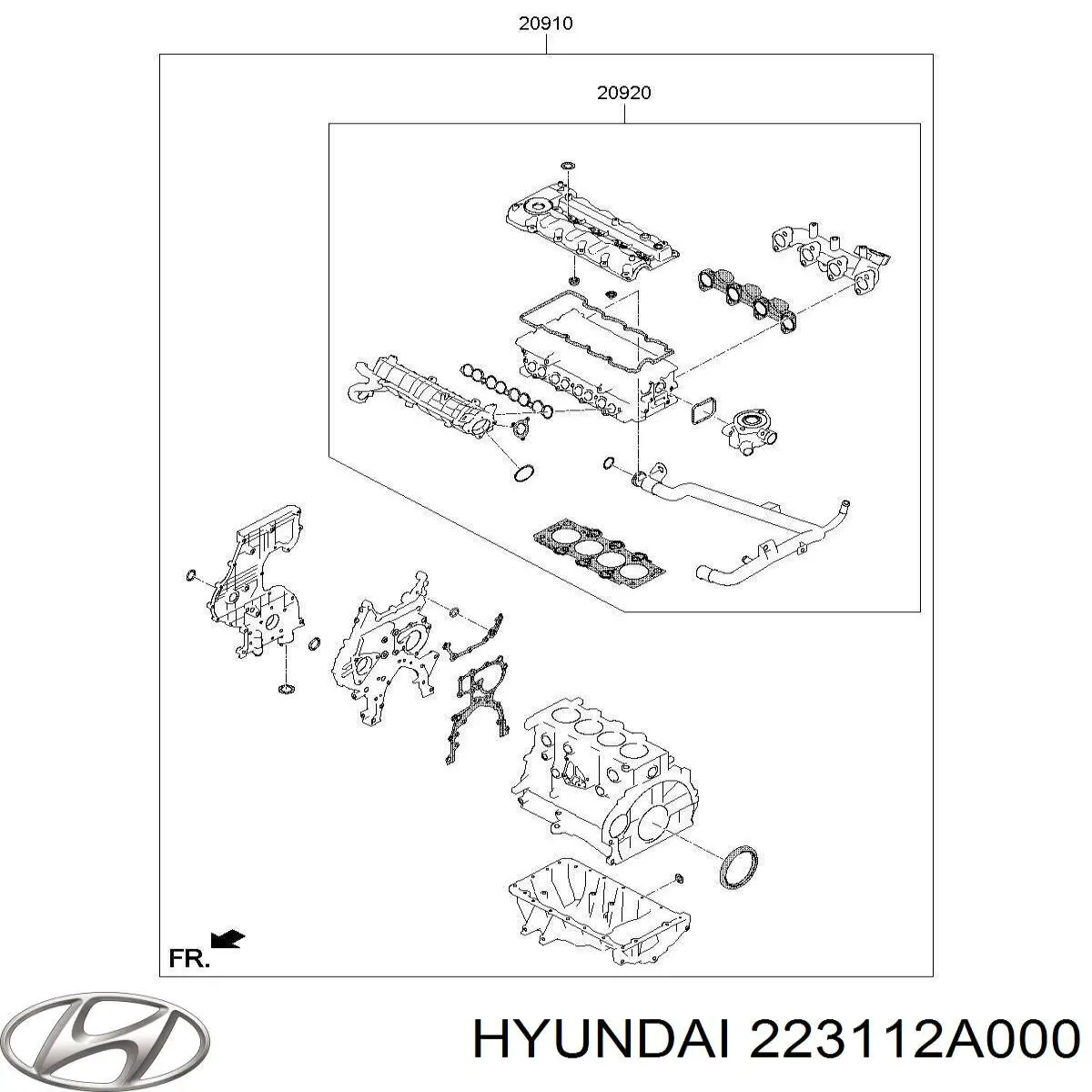 Comprar 223112A001 Hyundai/Kia Junta de culata