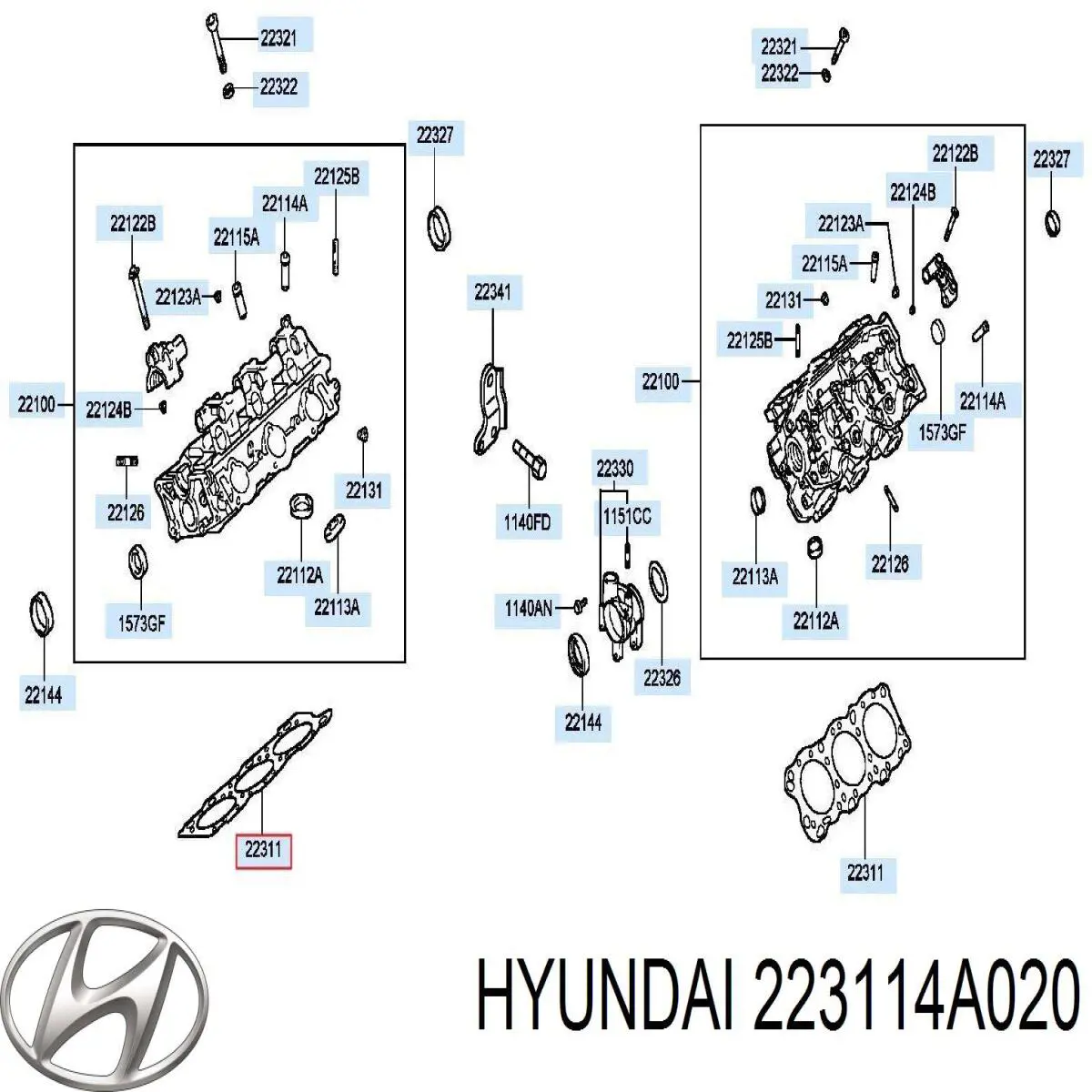 Juntas de culata Hyundai/Kia 223114A020 precio, desde 35,79 EUR