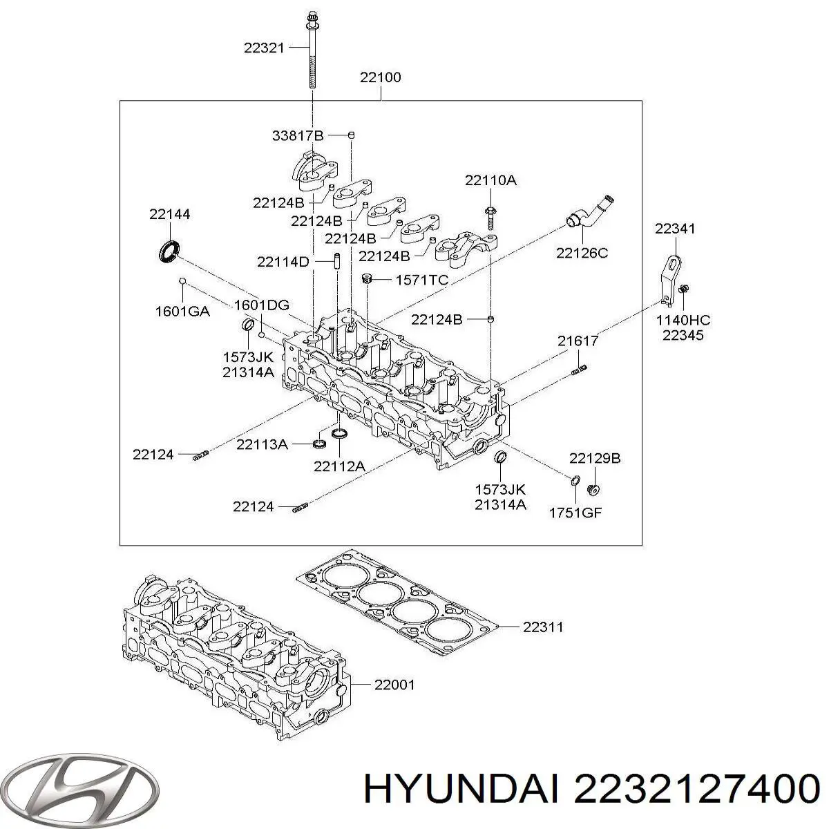 Tornillo de culata Hyundai Accent 2 LC