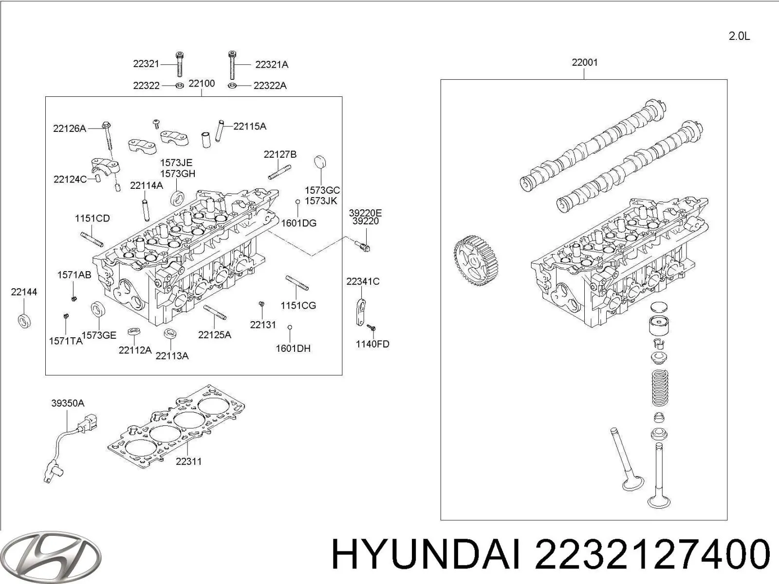 Tornillo de culata Hyundai Accent 2 LC