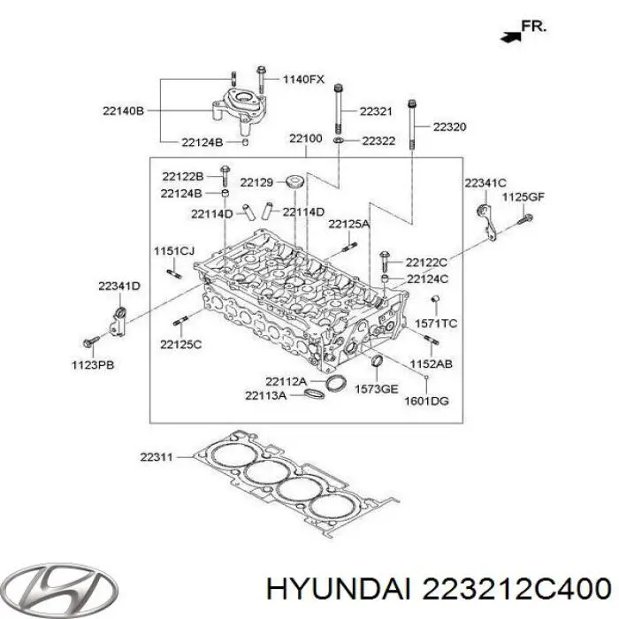 223212C400 Hyundai/Kia tornillo de culata