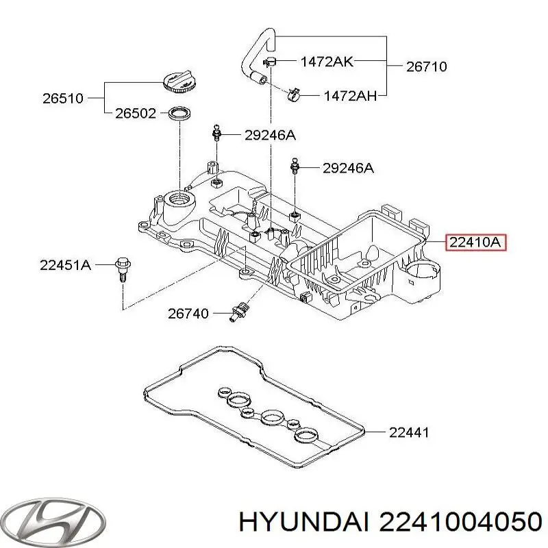 Tapa de culata para KIA Picanto II TA