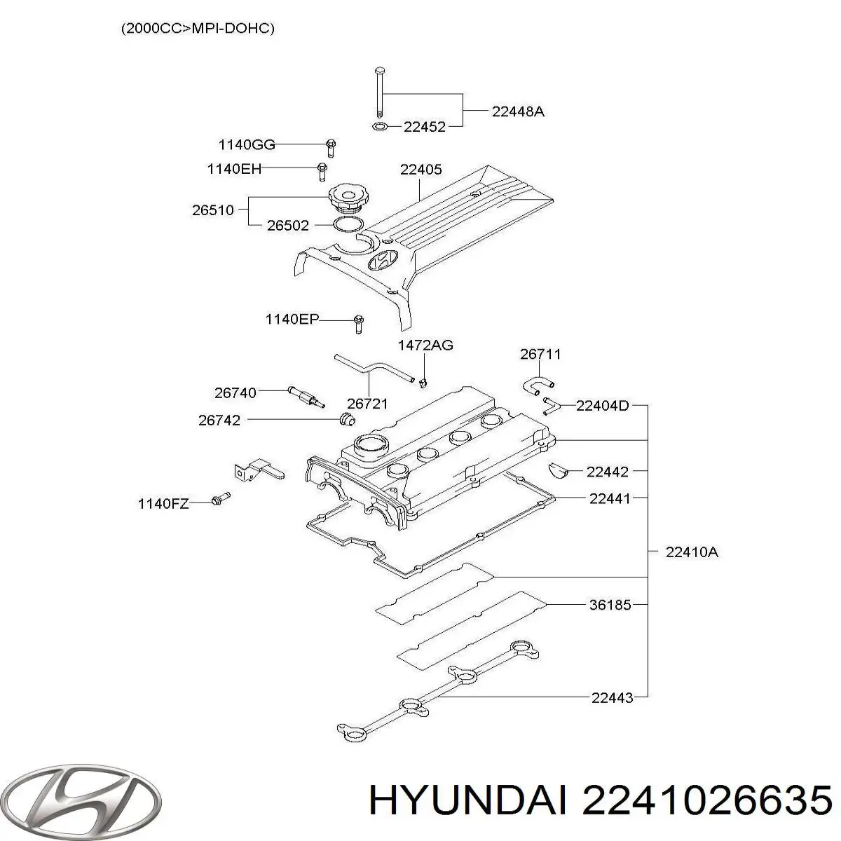Comprar 2241026615 Hyundai/Kia Tapa de balancines