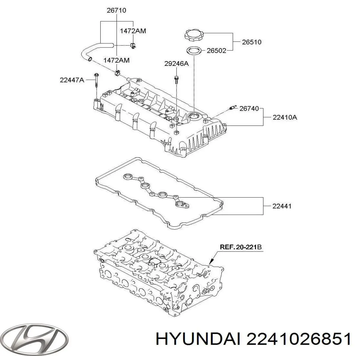 Comprar 2241026860 Hyundai/Kia Tapa de balancines