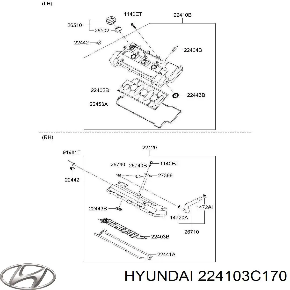 Tapa De La Valvula Izquierda KIA Sorento (XM)