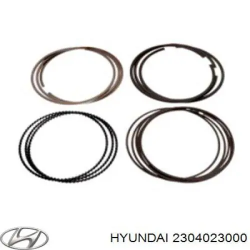 2304023000 Hyundai/Kia juego de aros de pistón, motor, std