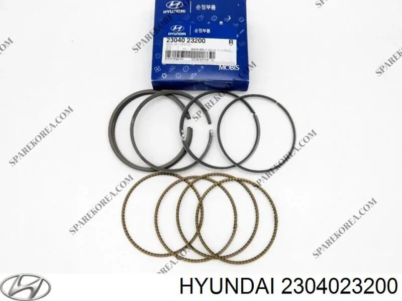 2304023200 Hyundai/Kia juego de aros de pistón, motor, std