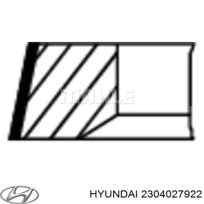 2304027922 Hyundai/Kia juego de aros de pistón de motor, cota de reparación +0,50 mm