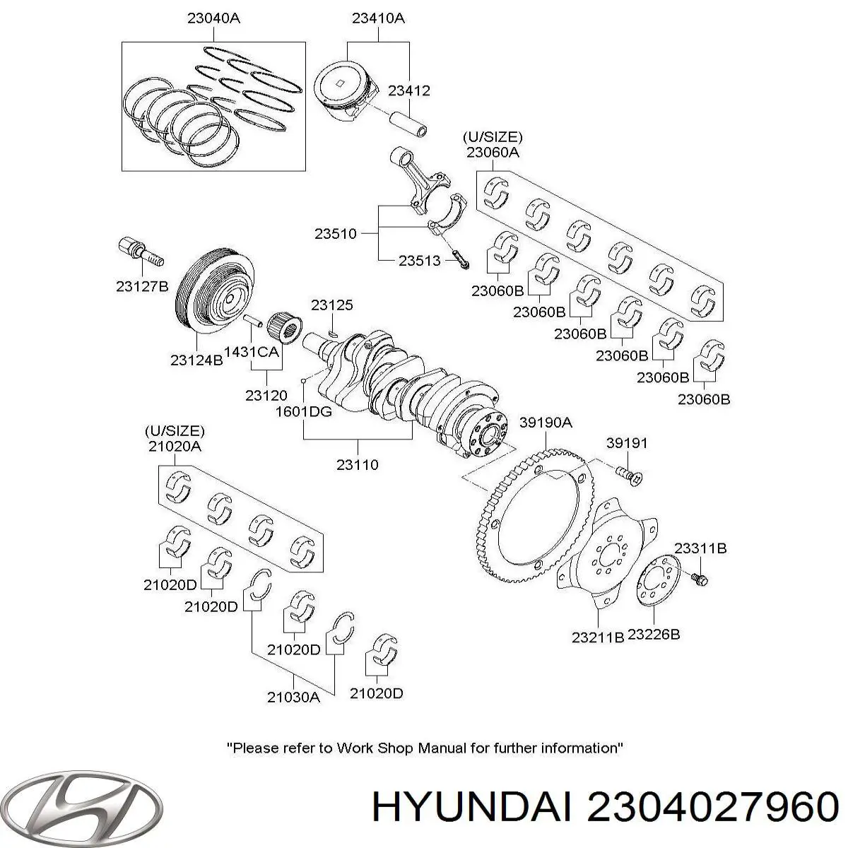 Comprar 2304027940 Hyundai/Kia Juego de anillos de pistón, motor, STD