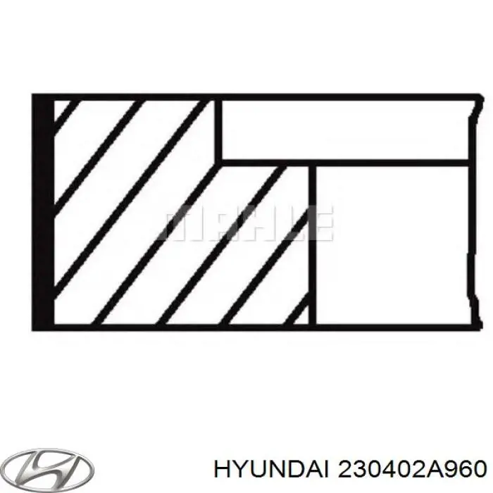 230402A960 Hyundai/Kia juego de aros de pistón, motor, std