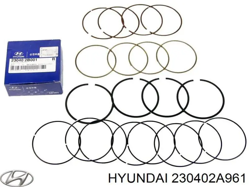 Juego de aros de pistón de motor, cota de reparación +0,25 mm para Hyundai Accent (RB)