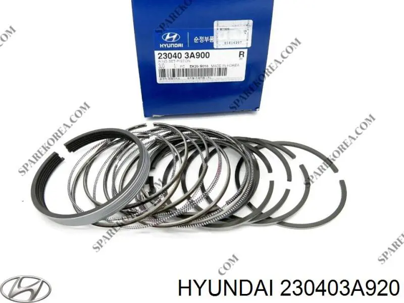 230403A920 Hyundai/Kia juego de aros de pistón de motor, cota de reparación +0,50 mm