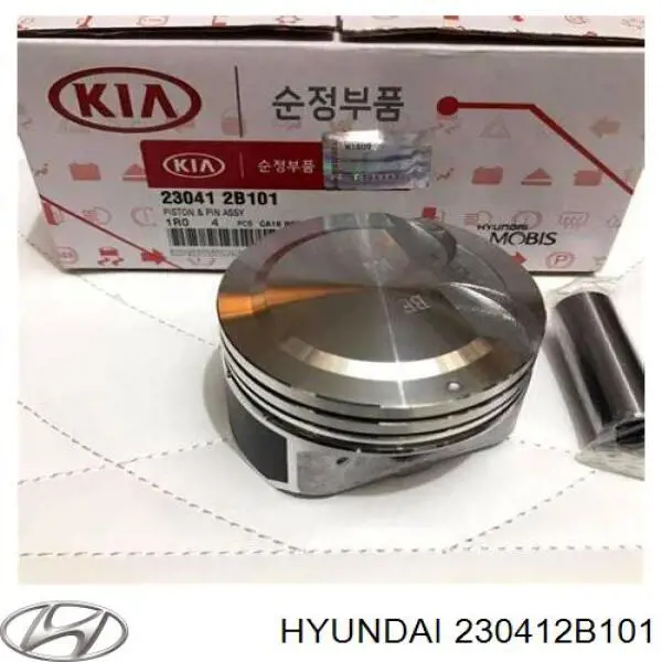 230412B101 Hyundai/Kia pistón con bulón sin anillos, std