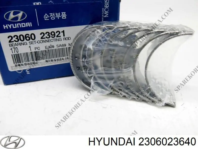 Cojinetes de biela 2306023540 Hyundai/Kia
