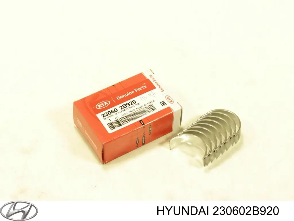 230602B920 Hyundai/Kia juego de cojinetes de biela, cota de reparación +0,25 mm