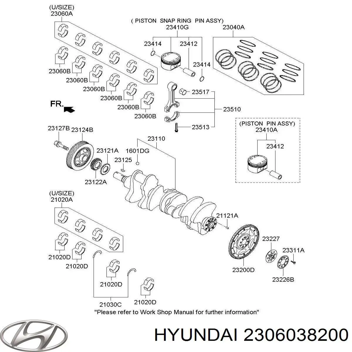 Comprar 2306038540 Hyundai/Kia Cojinetes de biela