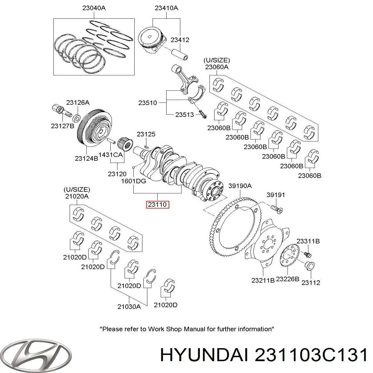 231103C131 Hyundai/Kia Cigüeñal