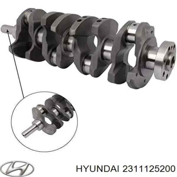 2311125200 Hyundai/Kia cigüeñal