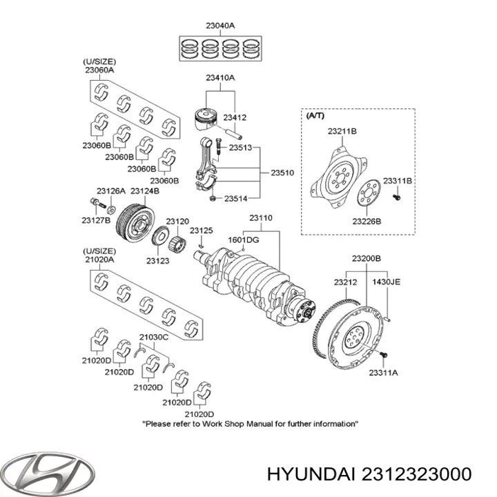 Arandela de cigüeñal Hyundai/Kia 2312323000 precio, desde 8,08 EUR