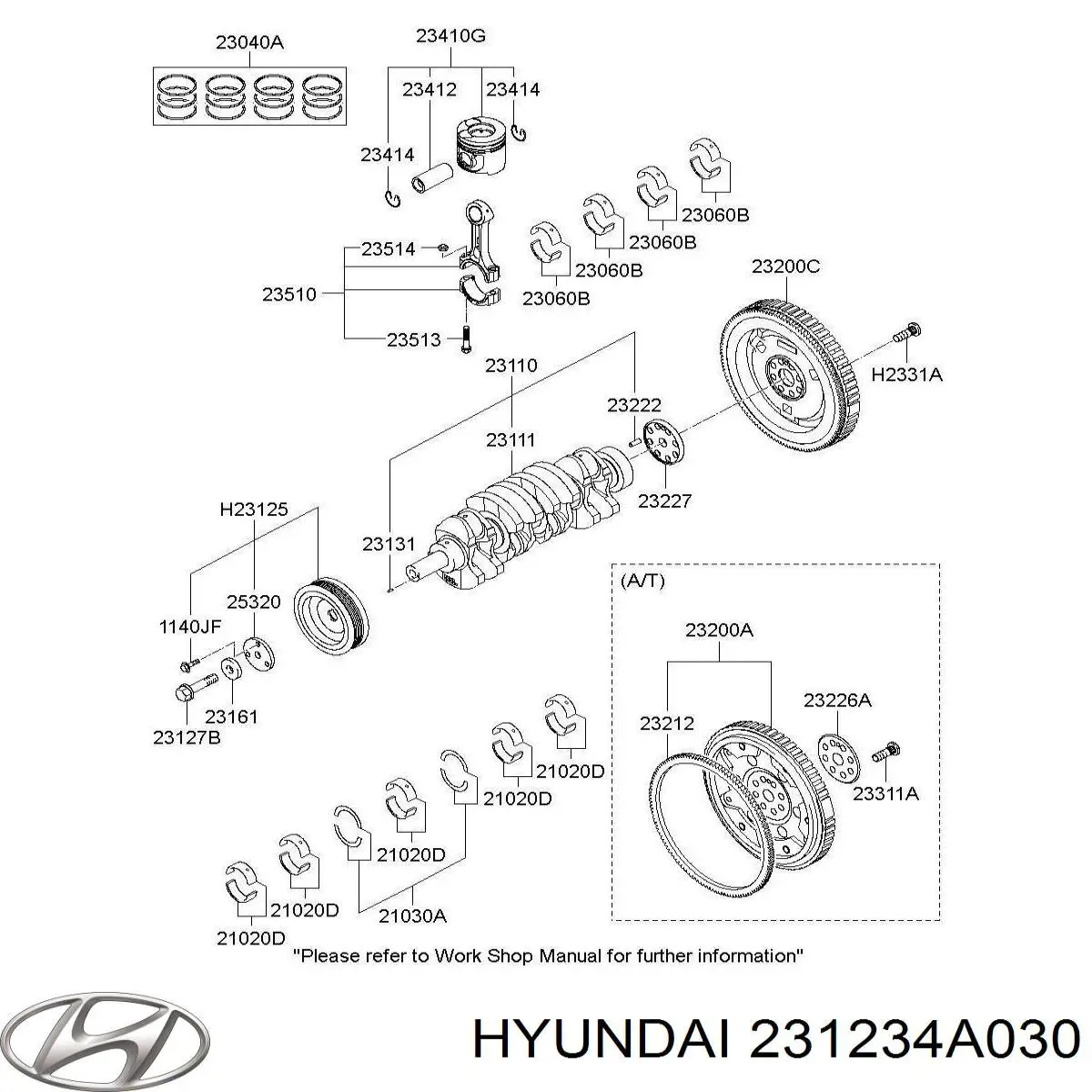 Polea del cigüeñal Hyundai/Kia 231234A030 precio, desde 69,32 EUR