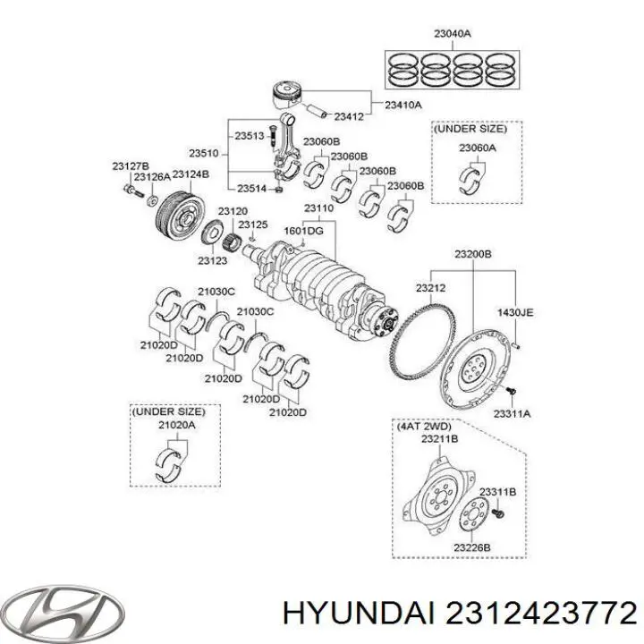 Polea del cigüeñal Hyundai/Kia 2312423772 precio, desde 58,08 EUR