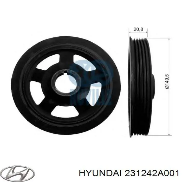 Polea del cigüeñal Gates TVD1132A precio, desde 65,91 EUR