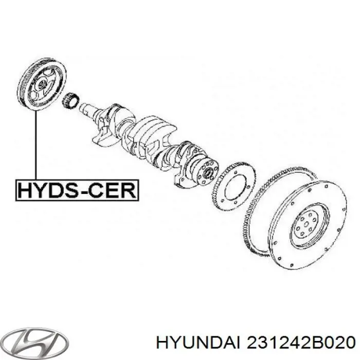 231242B020 Hyundai/Kia polea de cigüeñal