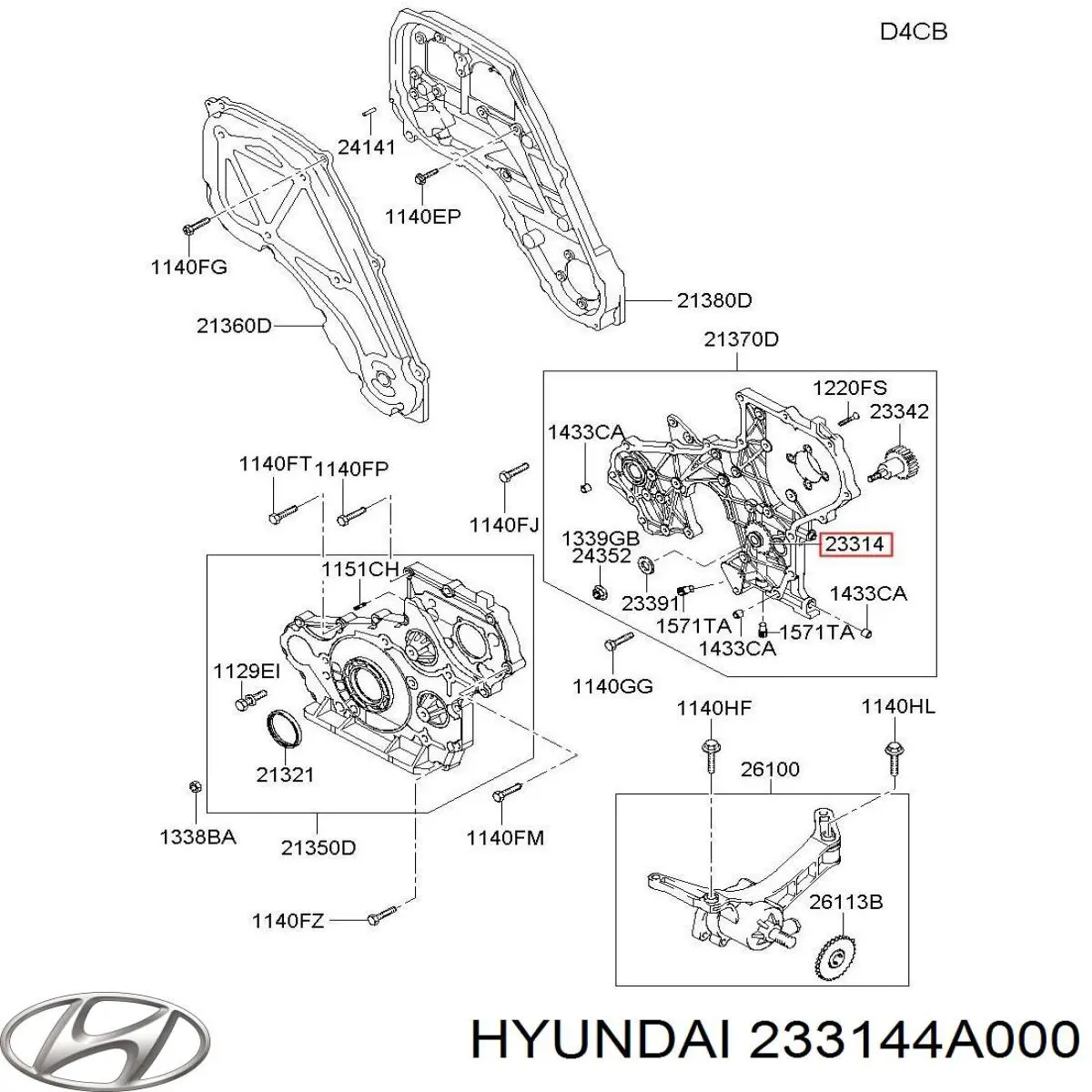 Engranaje del eje de equilibrado izquierdo Hyundai/Kia 233144A000 precio, desde 55,86 EUR