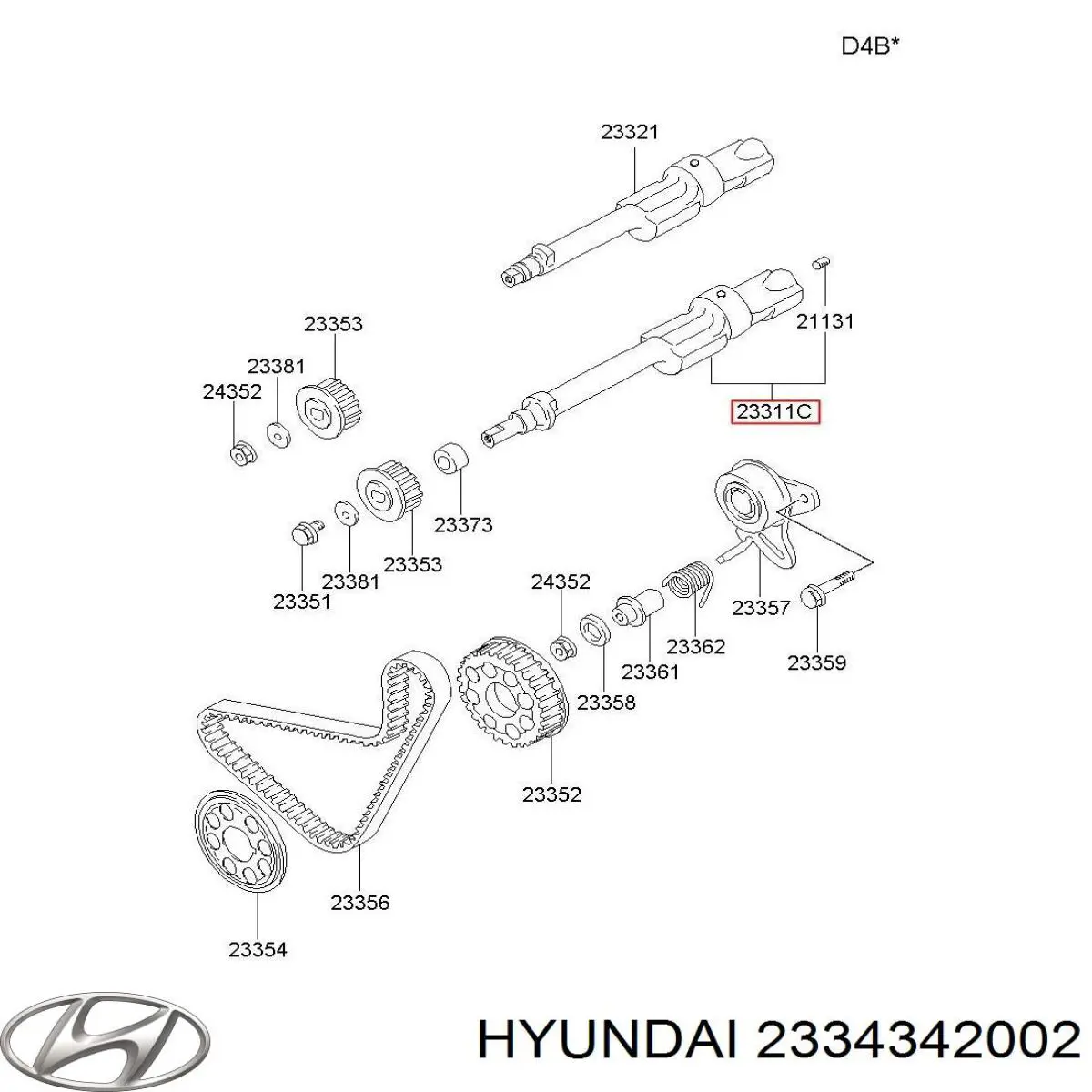Eje de equilibrado Hyundai/Kia 2334342002 precio, desde 105,98 EUR