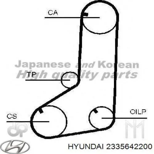 2335642200 Hyundai/Kia correa dentada, eje de balanceo