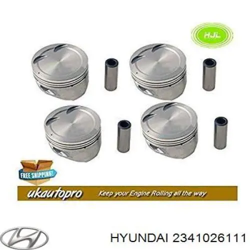 Pistón con pines sin anillos, STD para Hyundai Coupe (GK)