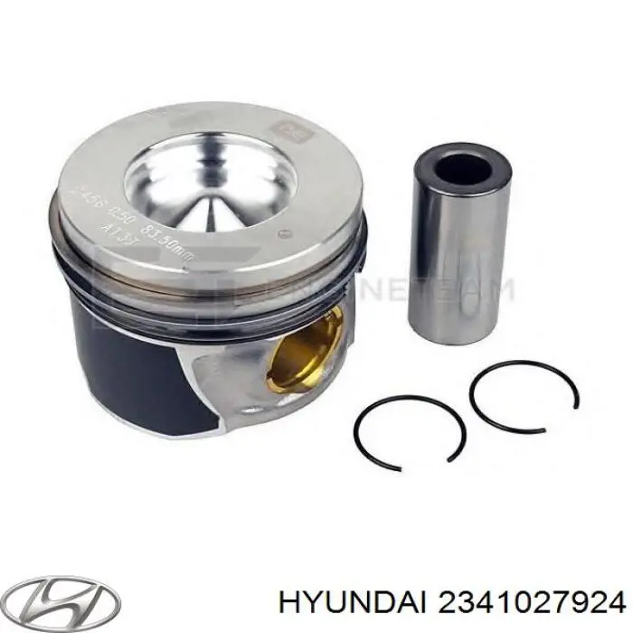 Pistón completo para 1 cilindro, cota de reparación + 0,50 mm para Hyundai Santa Fe (SM)