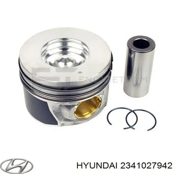 2341027942 Hyundai/Kia pistón con bulón sin anillos, std