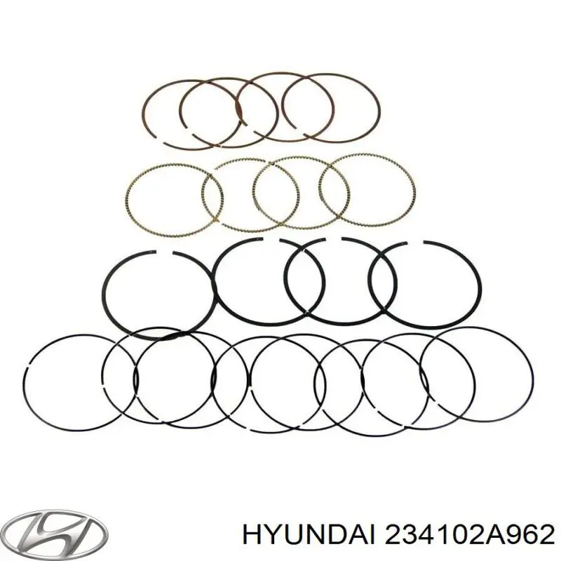 234102A962 Hyundai/Kia pistón con bulón sin anillos, std