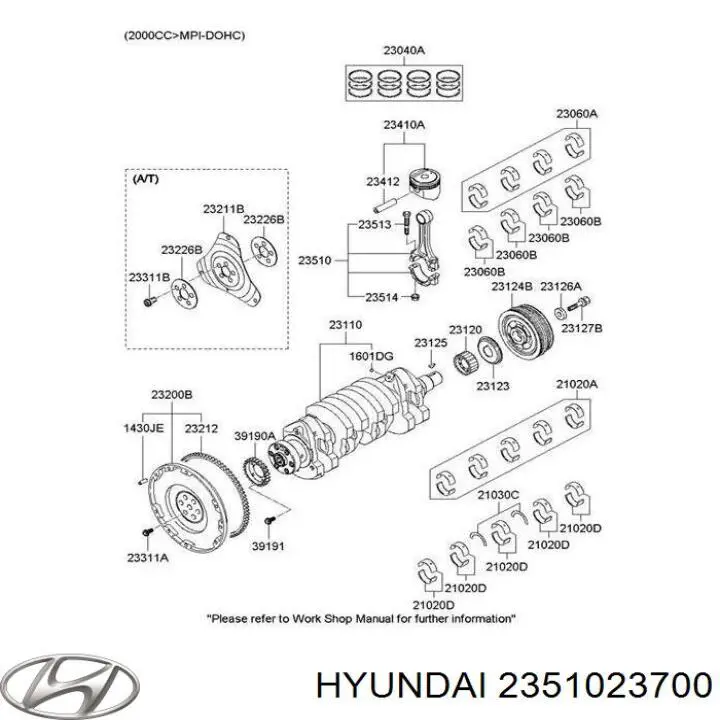2351023700 Hyundai/Kia biela
