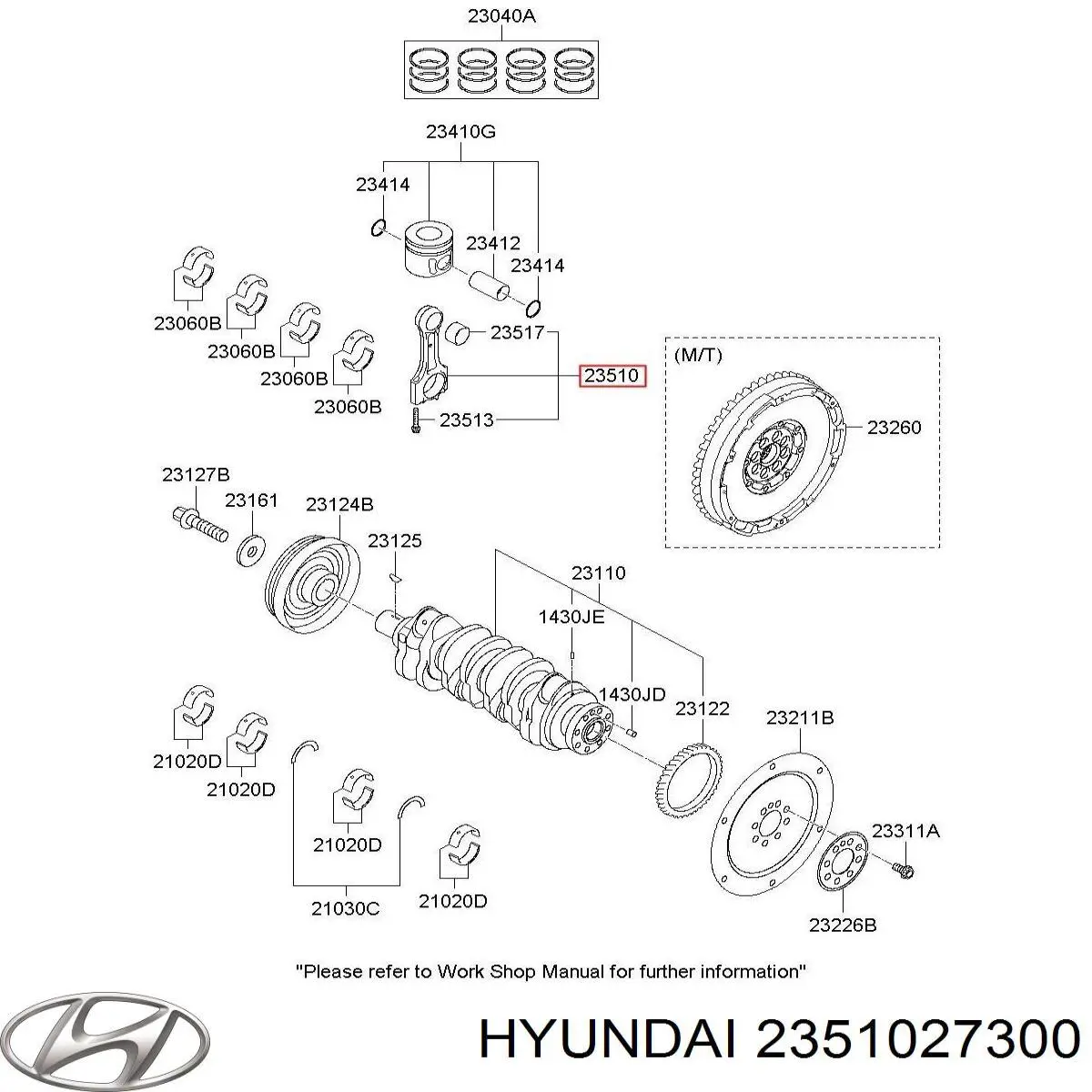 Biela del motor NPS H915I04
