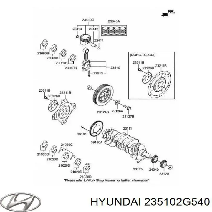 235102G540 Hyundai/Kia biela