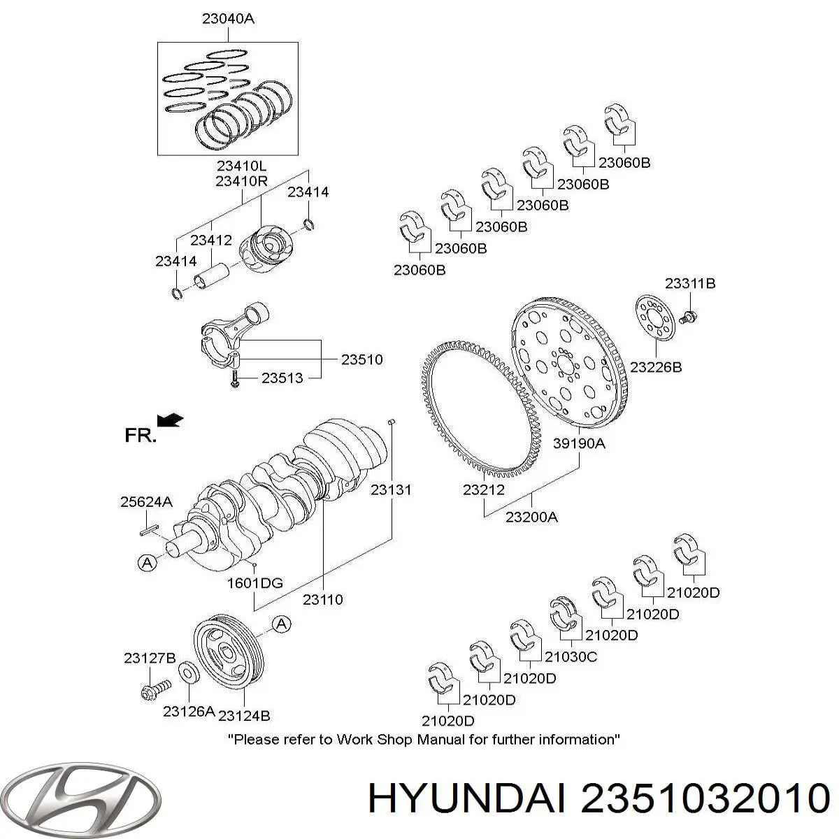 2351032010 Hyundai/Kia biela